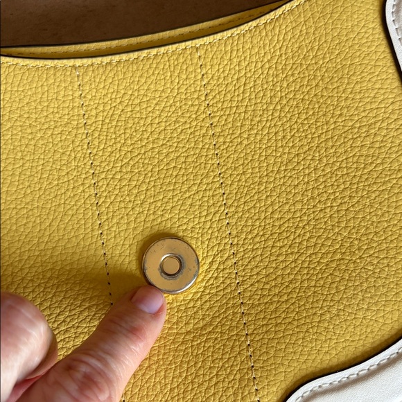 Coach Georgie Saddle Bag Crossbody with Gold Accents pebble leather - Picture 10 of 14